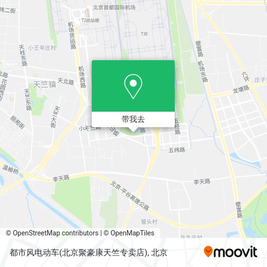 都市风电动车(北京聚豪康天竺专卖店)地图