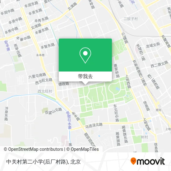 中关村第二小学(后厂村路)地图