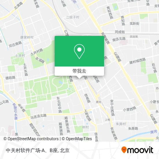中关村软件广场-A、B座地图