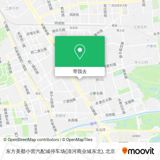 东方美都小营汽配城停车场(清河商业城东北)地图