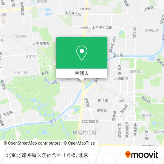 北京北郊肿瘤医院宿舍区-1号楼地图