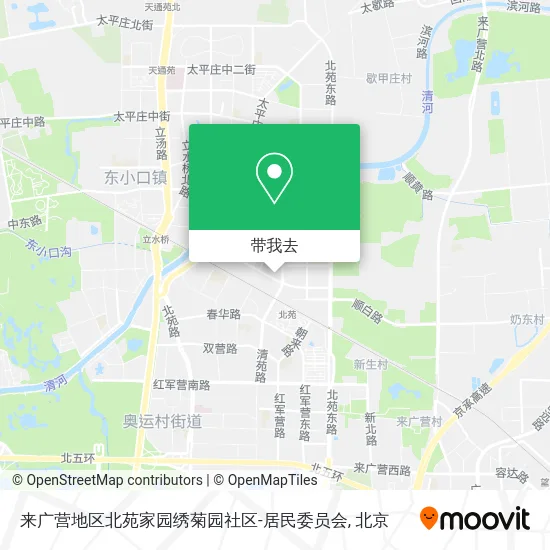 来广营地区北苑家园绣菊园社区-居民委员会地图