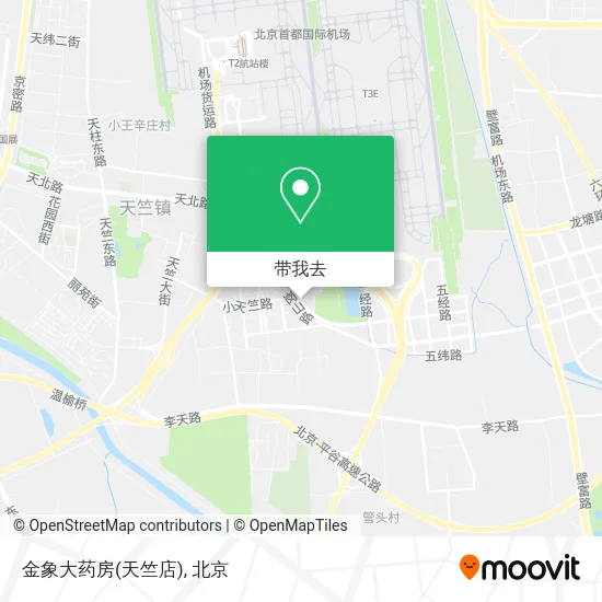 金象大药房(天竺店)地图