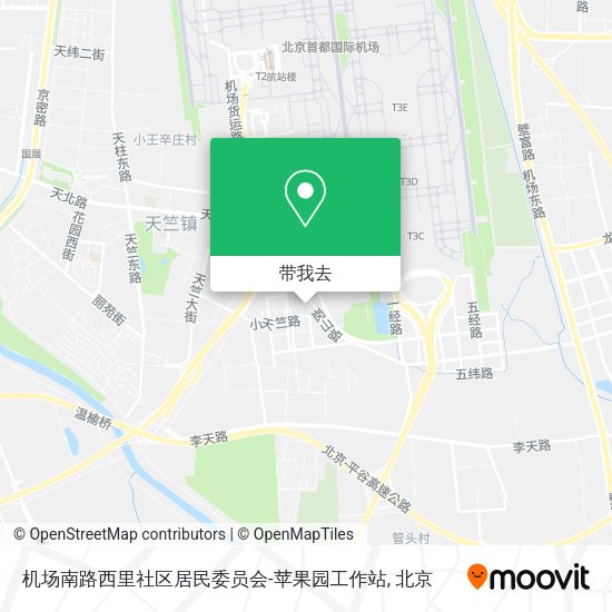 机场南路西里社区居民委员会-苹果园工作站地图