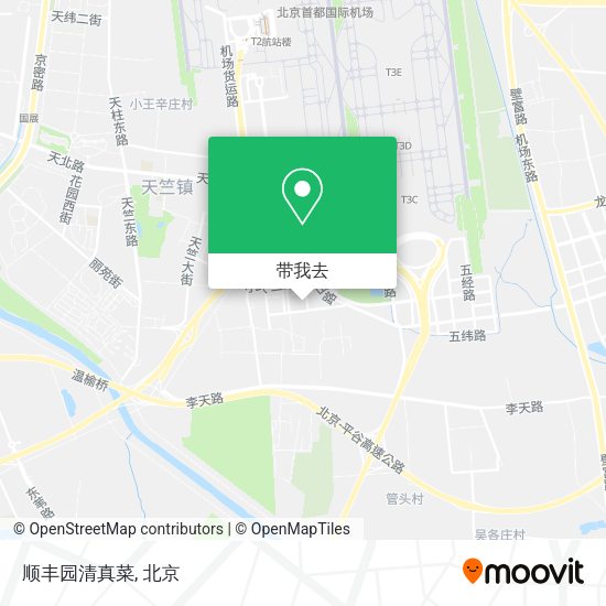 顺丰园清真菜地图