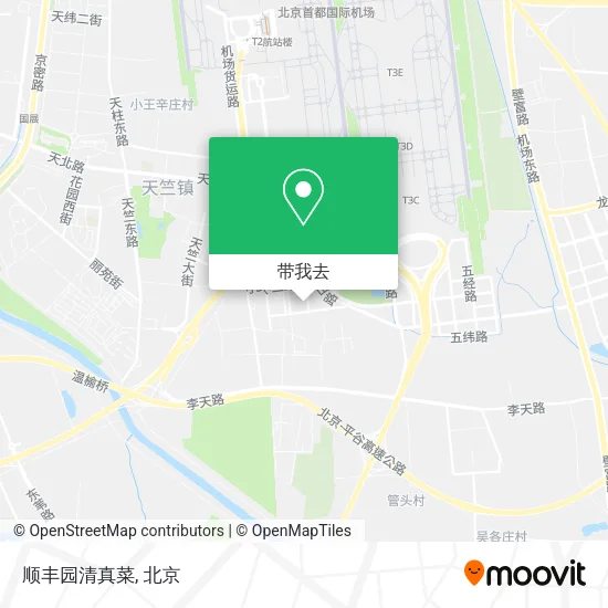 顺丰园清真菜地图