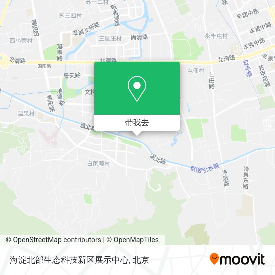 海淀北部生态科技新区展示中心地图