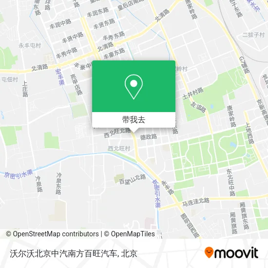 沃尔沃北京中汽南方百旺汽车地图