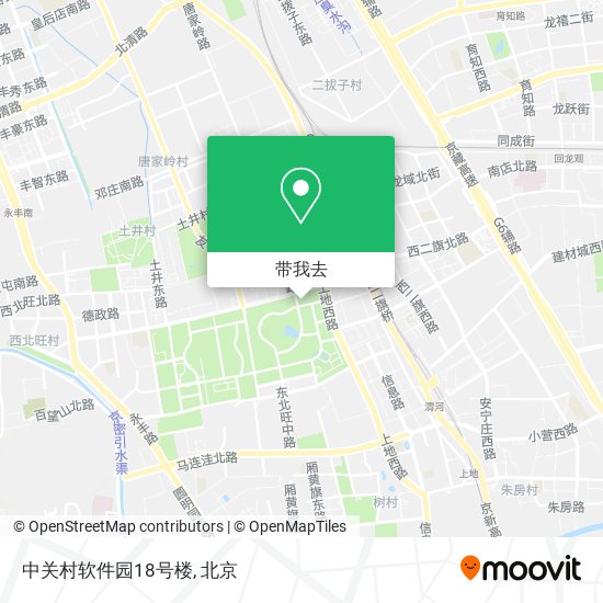 中关村软件园18号楼地图