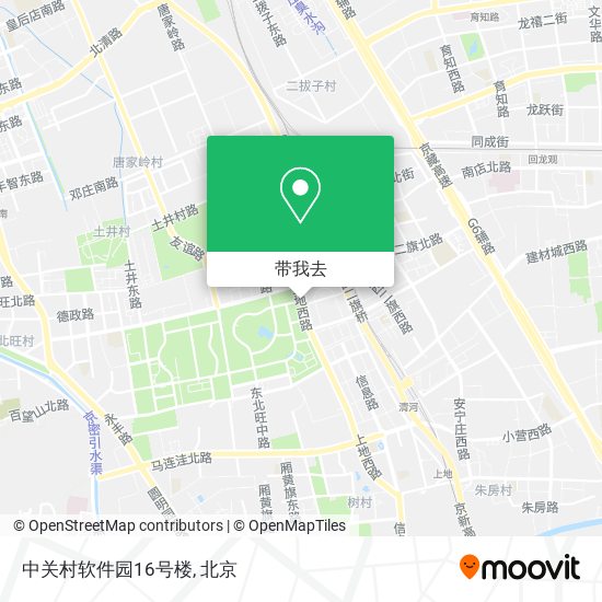 中关村软件园16号楼地图