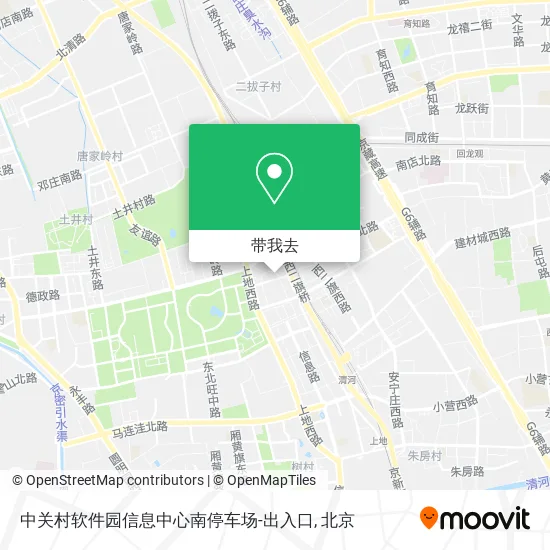 中关村软件园信息中心南停车场-出入口地图