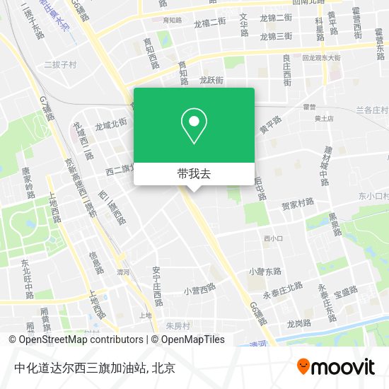 中化道达尔西三旗加油站地图