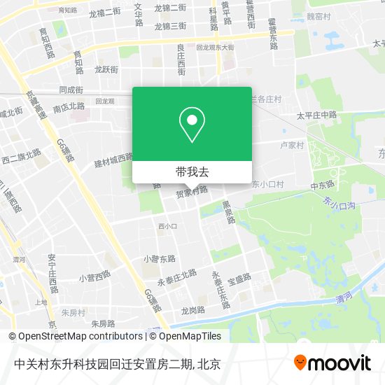 中关村东升科技园回迁安置房二期地图