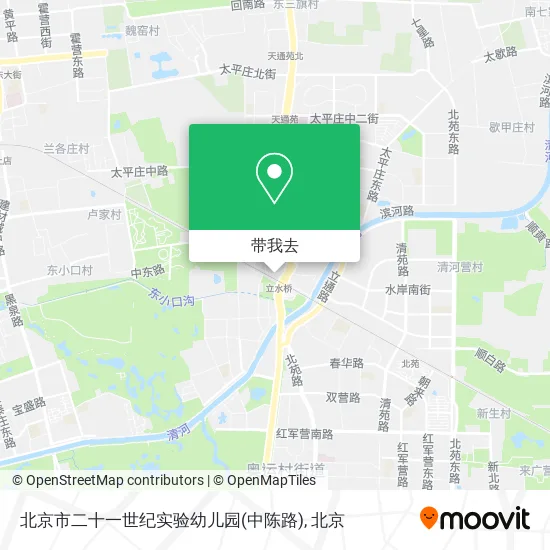 北京市二十一世纪实验幼儿园(中陈路)地图