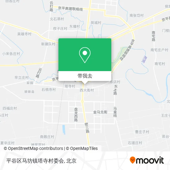 平谷区马坊镇塔寺村委会地图