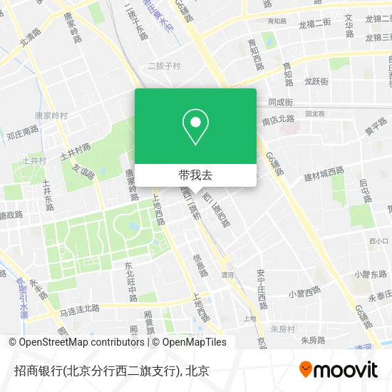 招商银行(北京分行西二旗支行)地图