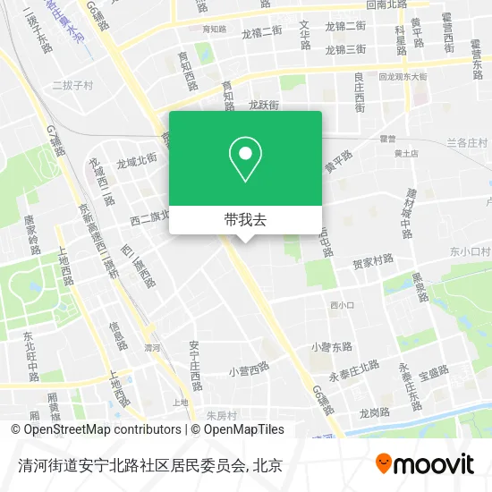 清河街道安宁北路社区居民委员会地图