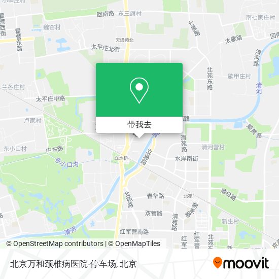 北京万和颈椎病医院-停车场地图