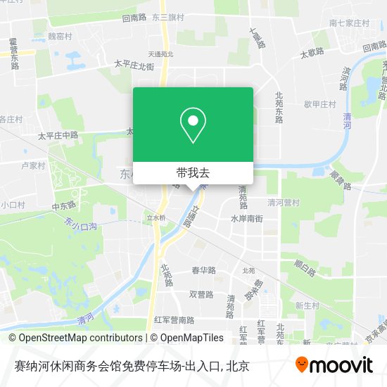 赛纳河休闲商务会馆免费停车场-出入口地图