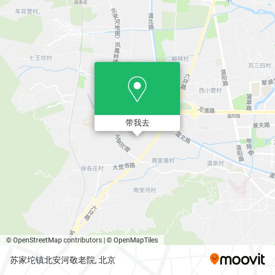 苏家坨镇北安河敬老院地图