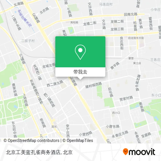 北京工美蓝孔雀商务酒店地图