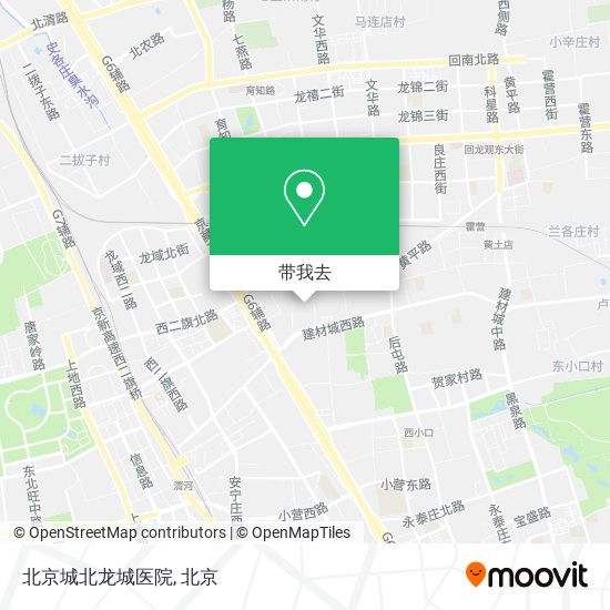 北京城北龙城医院地图