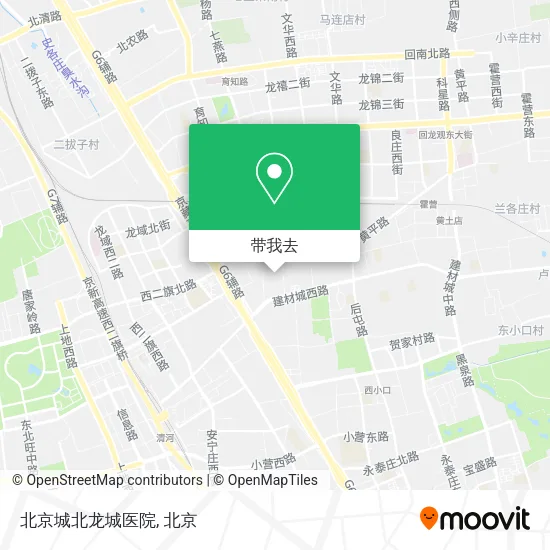 北京城北龙城医院地图
