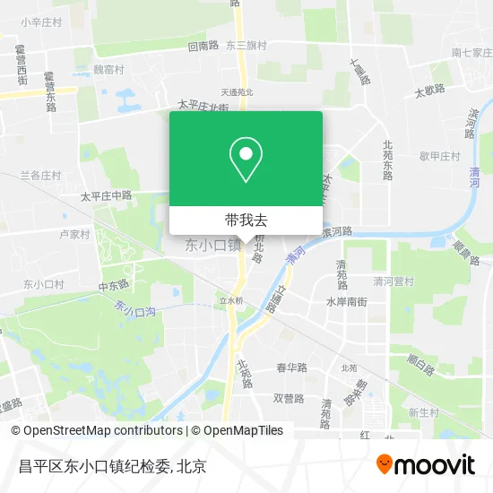 昌平区东小口镇纪检委地图