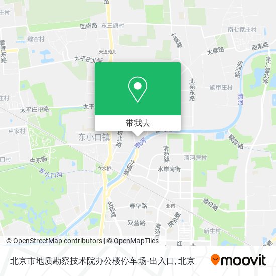 北京市地质勘察技术院办公楼停车场-出入口地图