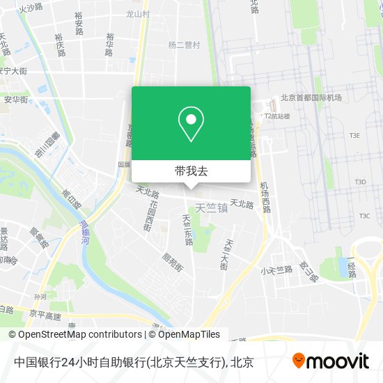 中国银行24小时自助银行(北京天竺支行)地图