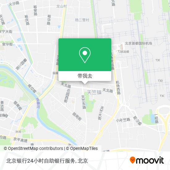 北京银行24小时自助银行服务地图