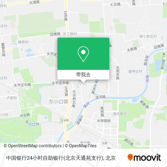 中国银行24小时自助银行(北京天通苑支行)地图