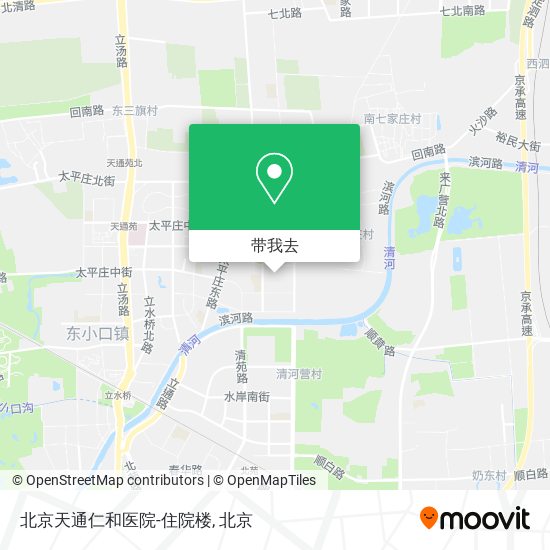 北京天通仁和医院-住院楼地图