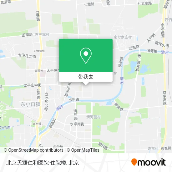 北京天通仁和医院-住院楼地图