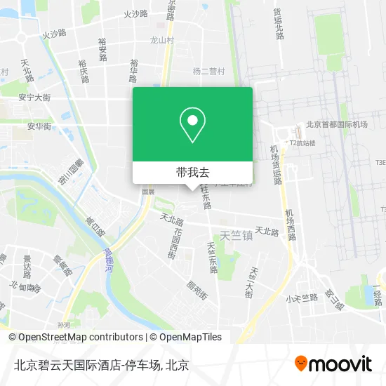 北京碧云天国际酒店-停车场地图