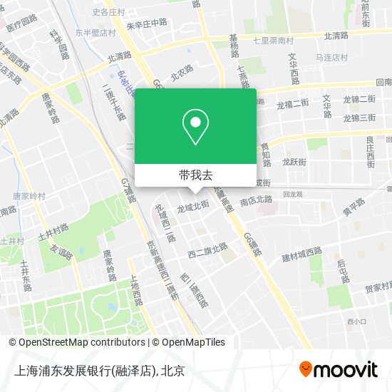 上海浦东发展银行(融泽店)地图