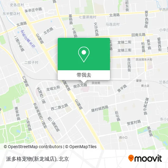 派多格宠物(新龙城店)地图