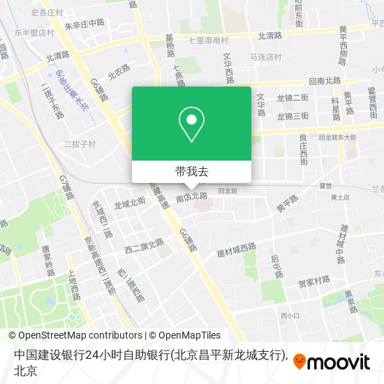 中国建设银行24小时自助银行(北京昌平新龙城支行)地图