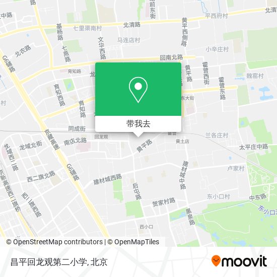 昌平回龙观第二小学地图