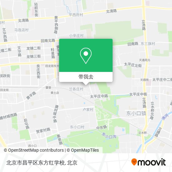 北京市昌平区东方红学校地图