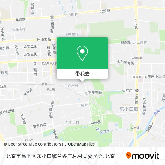 北京市昌平区东小口镇兰各庄村村民委员会地图