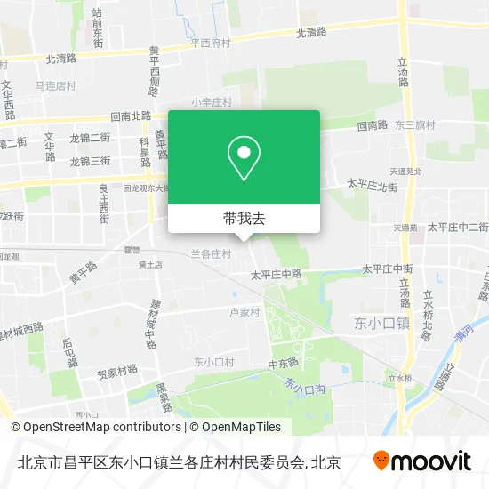 北京市昌平区东小口镇兰各庄村村民委员会地图