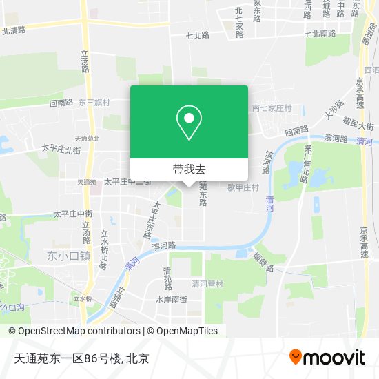 天通苑东一区86号楼地图