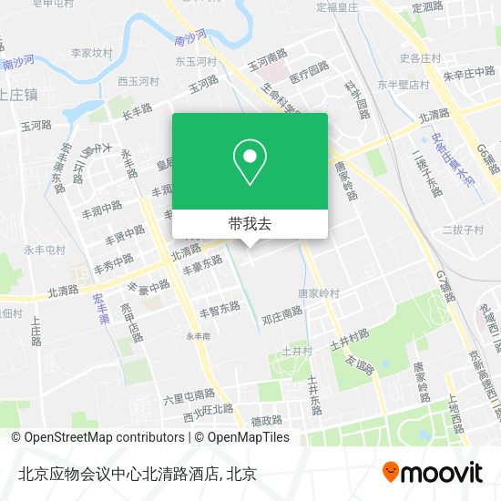 北京应物会议中心北清路酒店地图
