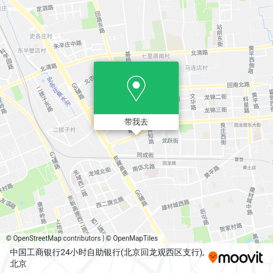 中国工商银行24小时自助银行(北京回龙观西区支行)地图