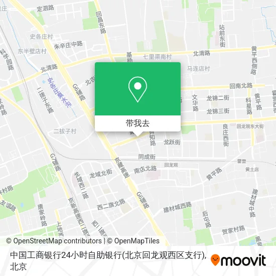中国工商银行24小时自助银行(北京回龙观西区支行)地图