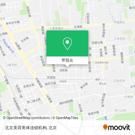 北京美容美体连锁机构地图
