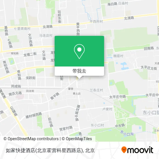 如家快捷酒店(北京霍营科星西路店)地图