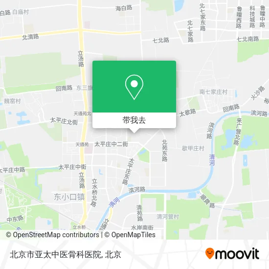北京市亚太中医骨科医院地图