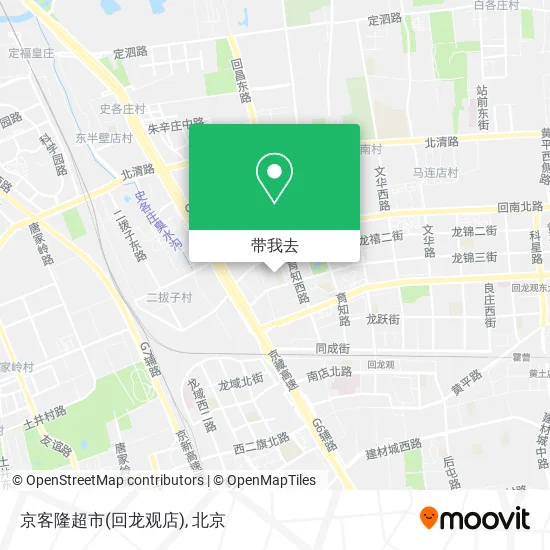 京客隆超市(回龙观店)地图